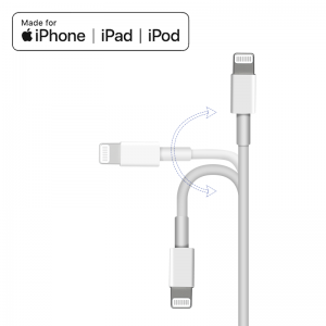 USB A Plug TO Lightning (C189) L=1m světle šedý TPE kabel